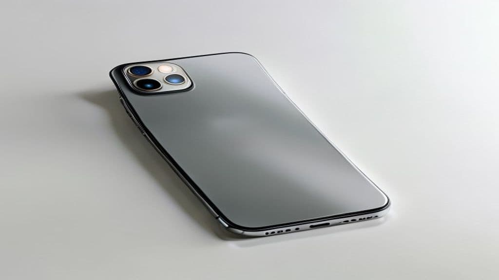 Mãos segurando um iPhone seminovo, exibindo a tela, com foco na qualidade do aparelho.