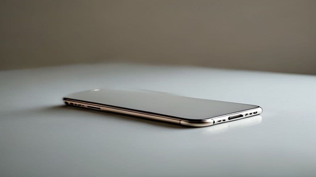 Pessoa segurando um iPhone usado, com foco na tela e no design do aparelho