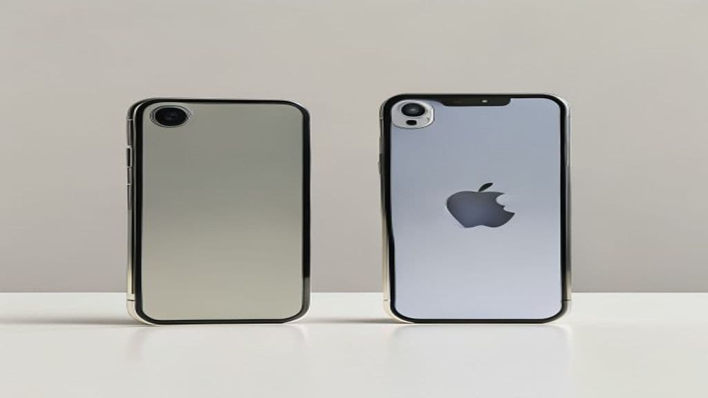 Duas mãos trocando iPhones, representando a troca de um modelo usado por um seminovo
